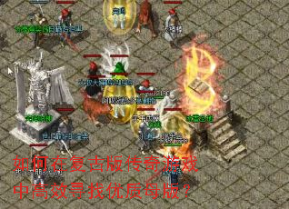 ����ڸ��Ű洫����Ϸ�и�ЧѰ������ĸ�棿