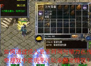 ���ͨ��Ͷ�����ʱ���뾫���ڴ�����Ϸ��ʵ��ƽ������ȶ�׬Ǯ��