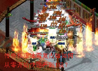 传奇私服冰雪复古版如何从零开始快速升到1级? 传奇私服冰雪复古版如何从零开始快速升到1级?