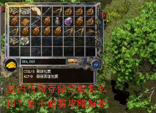 复古传奇存储经验怎么用?新手必看攻略解析 复古传奇存储经验怎么用?新手必看攻略解析